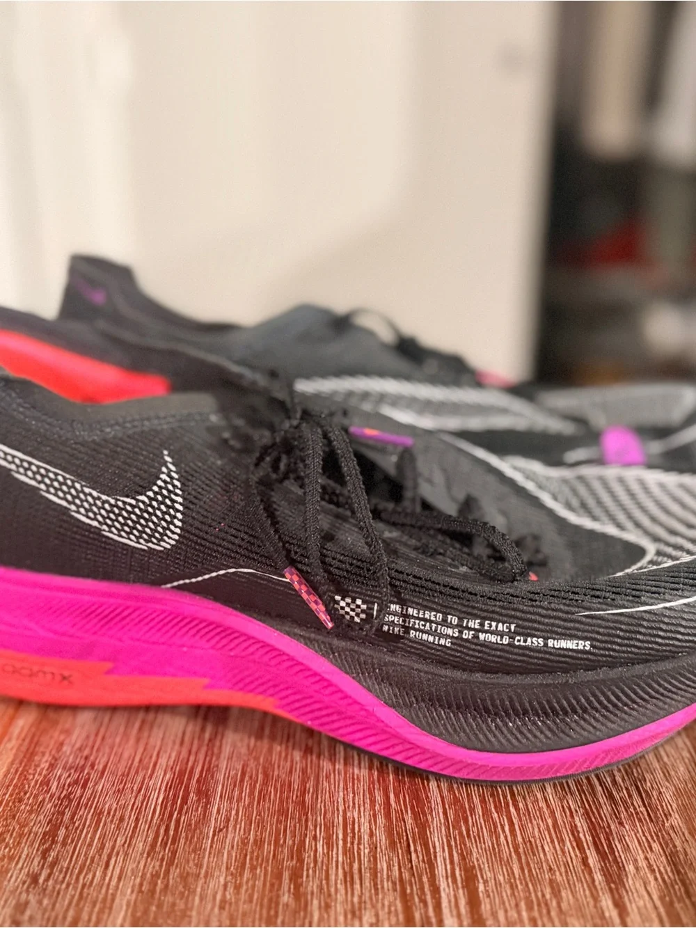 Nike Men’s Black and Pink Running Shoes